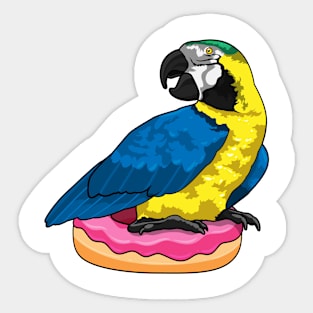 Parrot with Donut Sticker